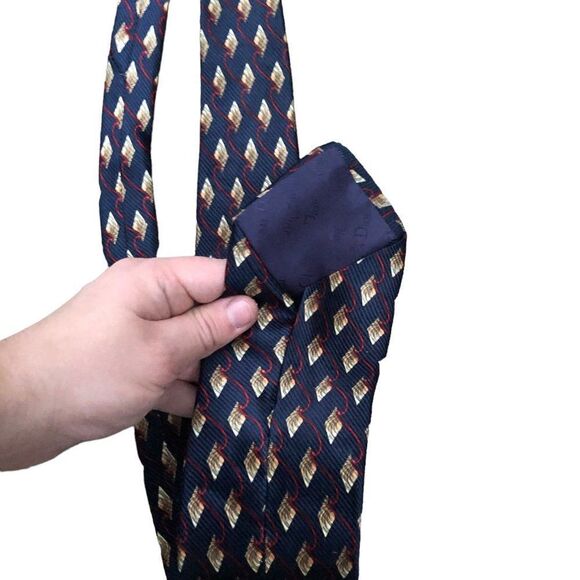 RARE Christian Dior Tie Blue/Red - Picture 7 of 8